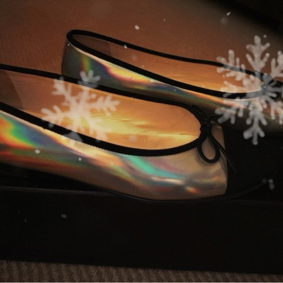 Chanel Black Cap Toe CC Logo Metallic Silver x Black size 38.5 great condition! - Picture 2 of 16